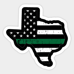 Texas Thin Green Line Military and Border Patrol Shirt Sticker
